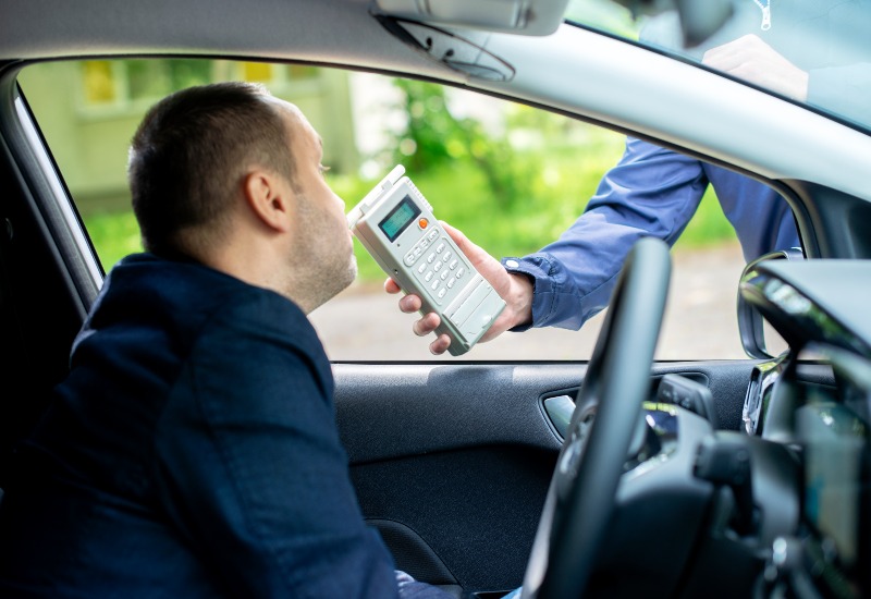 Drivers in Long Island & Nassau County undergo alcohol testing using a breathalyzer.